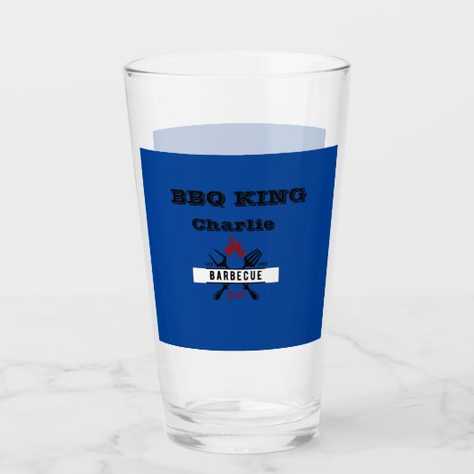 Verre BBQ KING Texte modifiable (Devant)