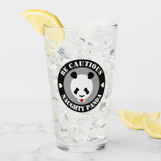 Verre Be cautious Naught Panda (Devant glace)