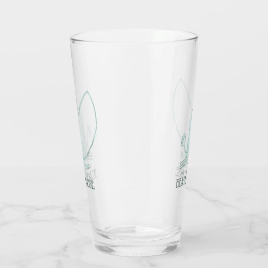 Verre Beach House Fisherman Aqua Blue ID623 (Droite)