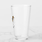 Verre Beagle avec l'amoureux des chiens fait sur (Gauche)