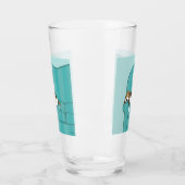 Verre Beagle mignon sur le chien heureux de sofa de (Gauche)