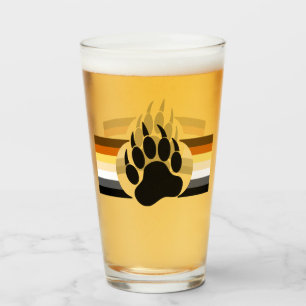 Verre Bear Pride Drapeau Ours Paw