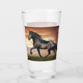 Verre Beau Cheval Noir (Dos)