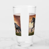 Verre Beau Cheval Noir (Gauche)