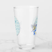 Verre Beau Colibri Blue Floral Monogramme Boire (Gauche)