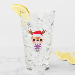 Verre Beau Reindeer Noël Animal d'hiver