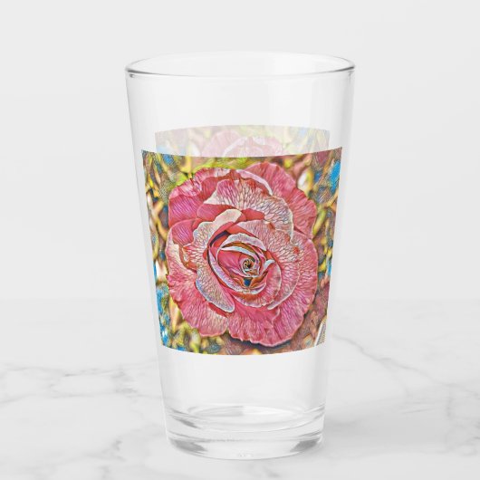 Verre Beau tableau rose rose rose (Devant)