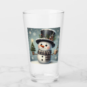Verre Beau tourbillon Noël/bonhomme de neige d'hiver