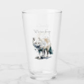 Verre Beauté de l'Arctique : Coutume de Fox d'hiver (Devant)