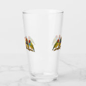 Verre Beaux oiseaux sur la branche (Gauche)