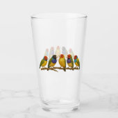 Verre Beaux oiseaux sur la branche (Devant)