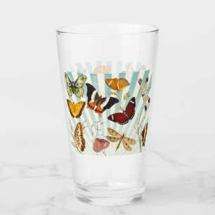 Verre Beaux papillons colorés