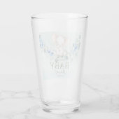 Verre Bébé Éléphant Mignon Roses Bleues (Dos)