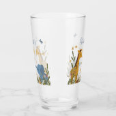 Verre Bébé mignon Animaux Baby shower Floral (Gauche)