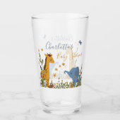 Verre Bébé mignon Animaux Baby shower Floral (Devant)