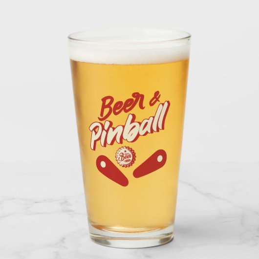 Verre Beer And Pinball (Devant (rempli))