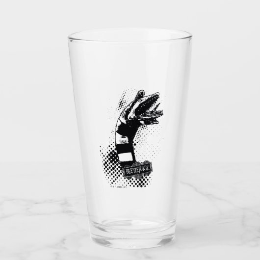 Verre Beetlejus | Illustration du ver de sable (Devant)