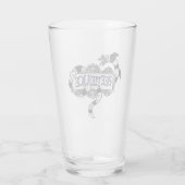 Verre Beetlejus | Vapeur de sable enroulé sur le logo Be (Dos)