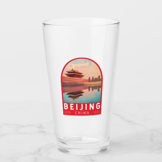 Verre Beijing China Travel Art Emblem (Devant)