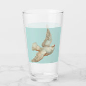 Verre belle colombe blanche (Dos)