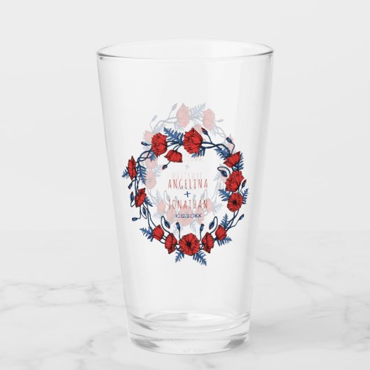 Verre Belle couronne de pavot Floral & Stripes (Devant)