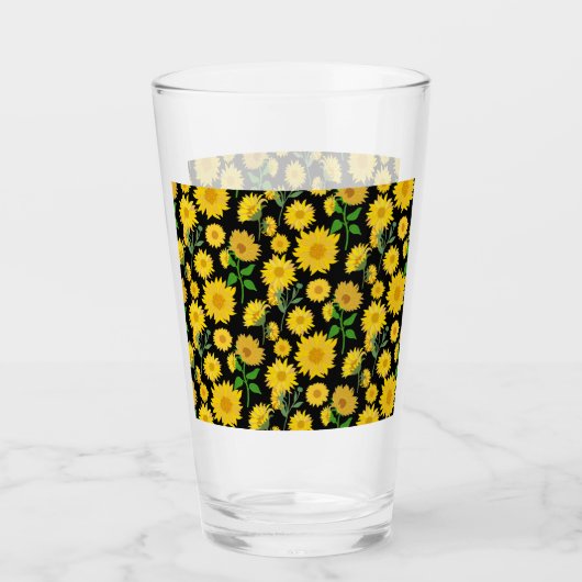 Verre Belle et vibrante tournesol (Devant)