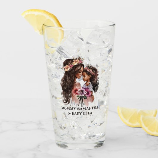 Verre Belle maman et fille noire (Devant glace)