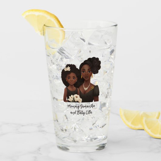 Verre Belle mère et fille noire (23) (Devant glace)