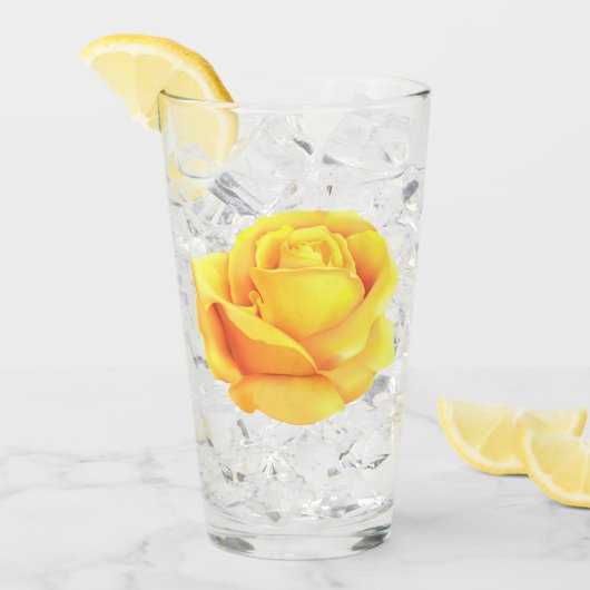Verre Belle Rose Jaune (Devant glace)