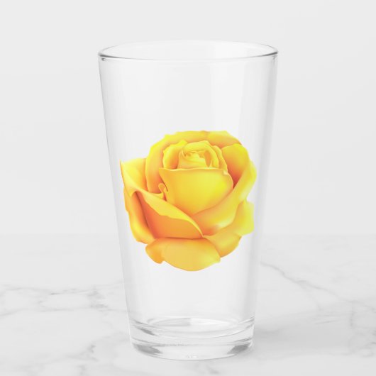 Verre Belle Rose Jaune (Devant)