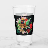 Verre Belles Fleurs Jeter Oreiller (Dos)