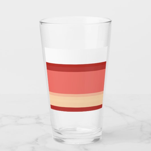 Verre Belles rayures blanches roses (Devant)