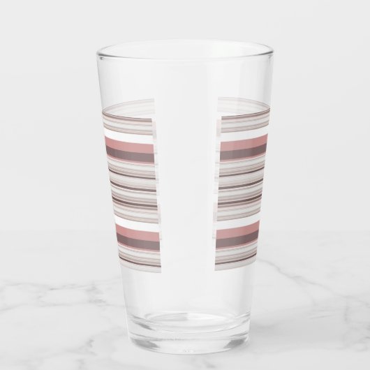 Verre Belles rayures brunes blanches (Droite)