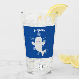 Verre Béluga mignon bulles dessin de dessin animé