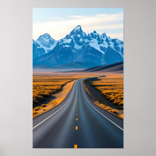 Verre bergtoppen poster
