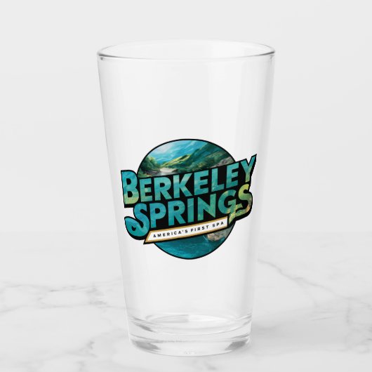 Verre Berkeley Springs Illustration Logo de voyage (Devant)
