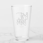 Verre Best Brother Gift Black script nom de typographie (Dos)