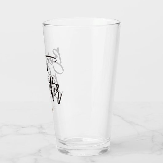 Verre Best Brother Gift Black script nom de typographie (Gauche)