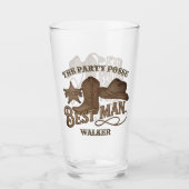 Verre Best Man Party Posse Cowboy Bachelor Party (Devant)