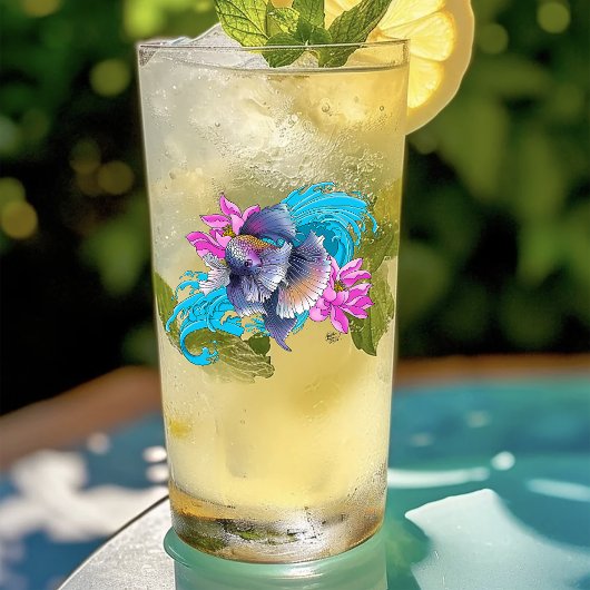 Verre Betta Siamese combat le poisson