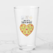 Verre BFF Photo Collage Cadeaux Dusty rose PIZZA Amis (Dos)