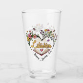 Verre Bibliothécaire compatissante - Floral Heart Design (Devant)
