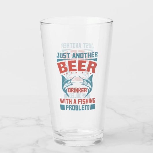 Verre bière amusante mot de pêche (Dos)