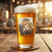 Verre Bière avec photo personnalisée moderne ou message 
