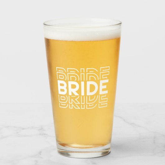 Verre Bière de mariée (Devant (rempli))