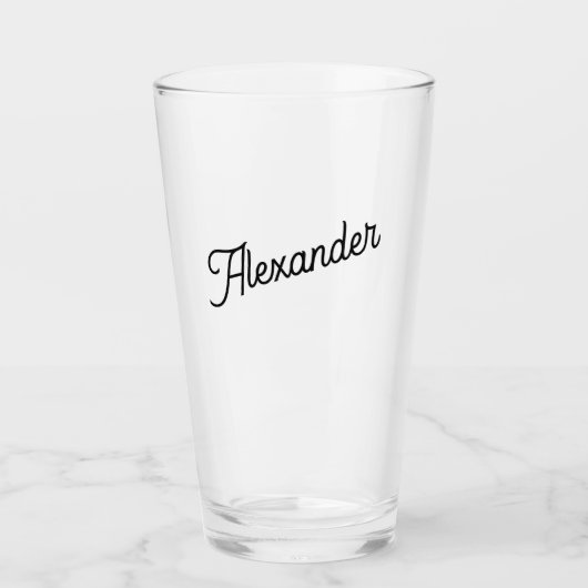 Verre Bière de nom personnalisé moderne (Devant)