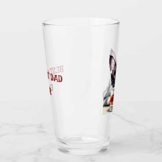 Verre Bière de peinture de chat mignonne (Droite)