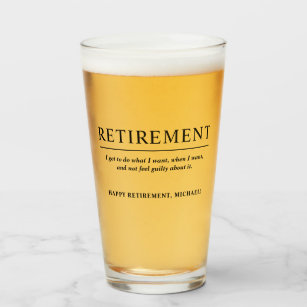Verre Bière de retraite personnalisée pour Cool personna