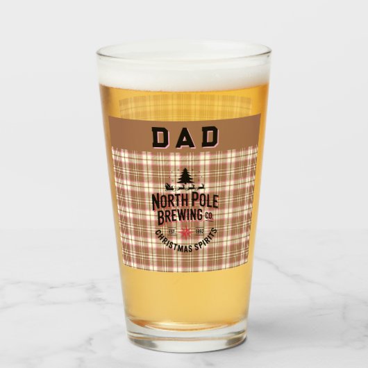 Verre Bière de vacances personnalisée North Pole Brewing (Devant (rempli))