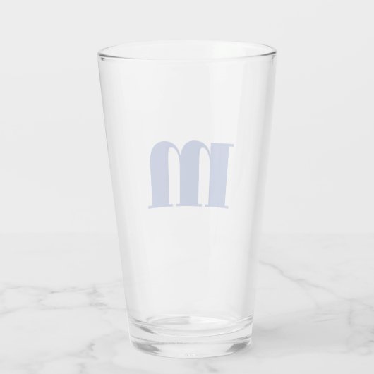 Verre Bière initiale Monogramme moderne (Dos)
